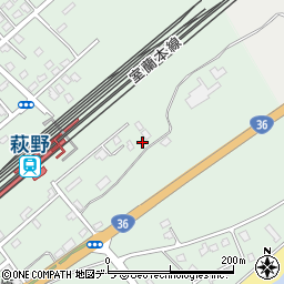 北海道白老郡白老町萩野7周辺の地図