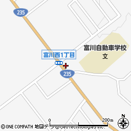 ローソン門別富川店周辺の地図