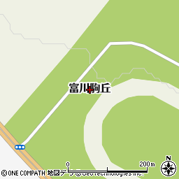 北海道日高町（沙流郡）富川駒丘周辺の地図
