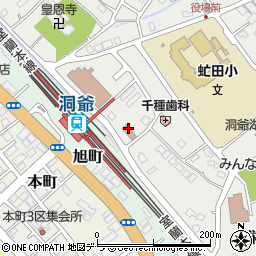 毎日新聞　虻田専売所周辺の地図
