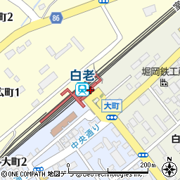 ＪＲ北海道白老駅周辺の地図