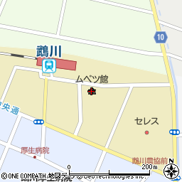 むかわ中央生活館　ピンク電話周辺の地図