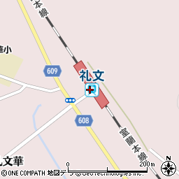 礼文駅周辺の地図