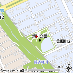 清川公園トイレ周辺の地図