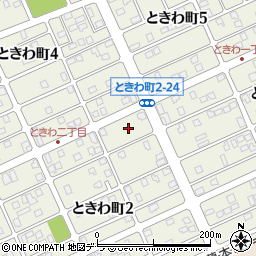 北海道苫小牧市ときわ町2丁目24周辺の地図