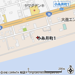 北海道苫小牧市小糸井町周辺の地図