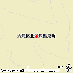 北海道伊達市大滝区北湯沢温泉町周辺の地図