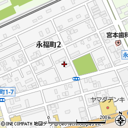 北海道苫小牧市永福町周辺の地図