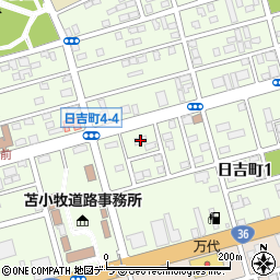 セブンイレブン苫小牧日吉町店周辺の地図