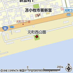 元町西公園周辺の地図