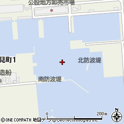 苫小牧港周辺の地図