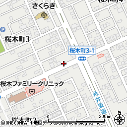 北海道苫小牧市桜木町周辺の地図