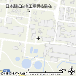 日本製紙株式会社　北海道工場北門周辺の地図