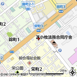 セブンイレブン苫小牧栄町３丁目店周辺の地図