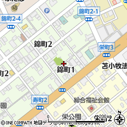 〒053-0023 北海道苫小牧市錦町の地図