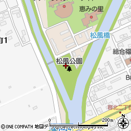 松風公園周辺の地図