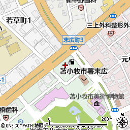 岩倉商事株式会社　苫小牧ＳＳ周辺の地図