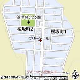 北海道苫小牧市桜坂町周辺の地図