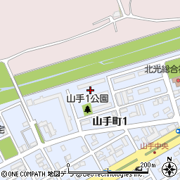 北海道苫小牧市山手町1丁目9周辺の地図