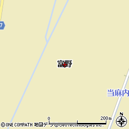 北海道厚真町（勇払郡）富野周辺の地図
