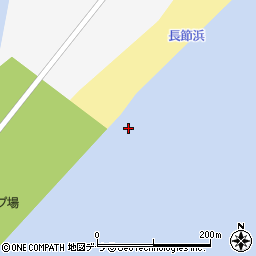 長節浜周辺の地図