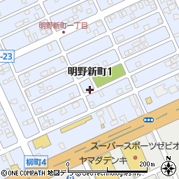 〒053-0054 北海道苫小牧市明野新町の地図