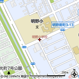 明野小学校周辺の地図