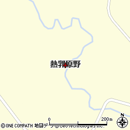 北海道黒松内町（寿都郡）熱郛原野周辺の地図