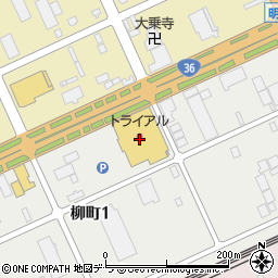 スーパーセンタートライアル苫小牧東店周辺の地図