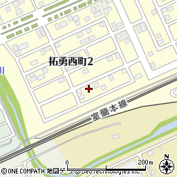 北海道苫小牧市拓勇西町2丁目2-22周辺の地図