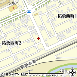 北海道苫小牧市拓勇西町2丁目6-20周辺の地図