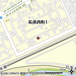 北海道苫小牧市拓勇西町1丁目3-20周辺の地図