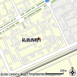 北海道苫小牧市拓勇西町1丁目8-9周辺の地図