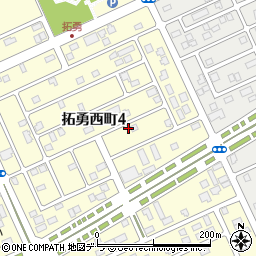 北海道苫小牧市拓勇西町4丁目7-21周辺の地図