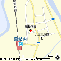 黒松内郵便局周辺の地図