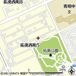 ＥＣＣジュニア　拓勇公園教室周辺の地図