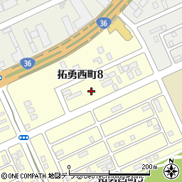 北海道苫小牧市拓勇西町8丁目1-17周辺の地図