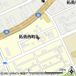 北海道苫小牧市拓勇西町8丁目1-40周辺の地図