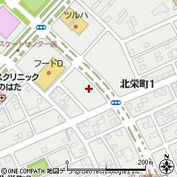 北海道苫小牧市北栄町1丁目16周辺の地図