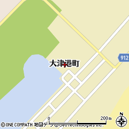 北海道中川郡豊頃町大津港町周辺の地図