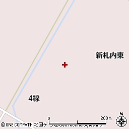北海道中札内村（河西郡）新札内（東４線）周辺の地図