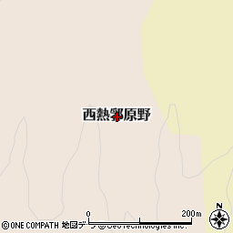 北海道寿都郡黒松内町西熱郛原野周辺の地図