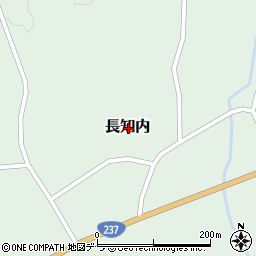北海道沙流郡平取町長知内周辺の地図