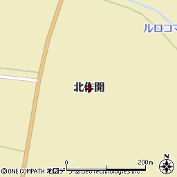北海道黒松内町（寿都郡）北作開周辺の地図