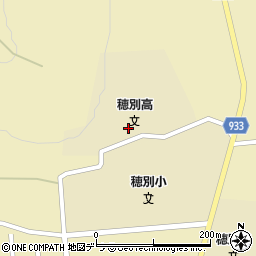 北海道穂別高等学校周辺の地図