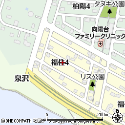 北海道千歳市福住4丁目周辺の地図