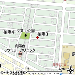 北海道千歳市柏陽3丁目周辺の地図