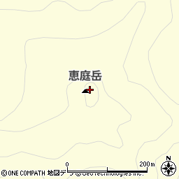 恵庭岳周辺の地図