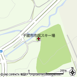 千歳市市民スキー場周辺の地図