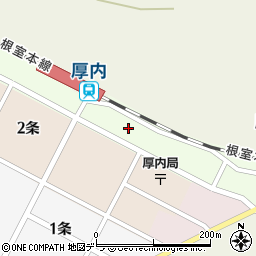 北海道浦幌町（十勝郡）厚内３条通周辺の地図